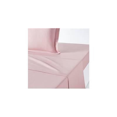 Nariosce drap plat flanelle rose grisé 180x290