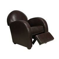 Stid fauteuil relax cuir marron havane