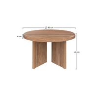 Andria table basse ronde ø80 en bois de teck recyclé