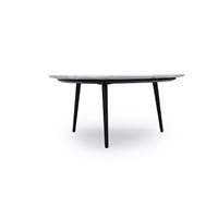 Kraft table basse effet marbre blanc et fer noir