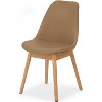 Thelma chaise bois de chne clair et plastique marron