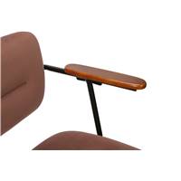Agathe fauteuil à accoudoirs marron chocolat