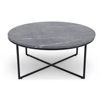 Armelle table basse en marbre gris et mtal noir