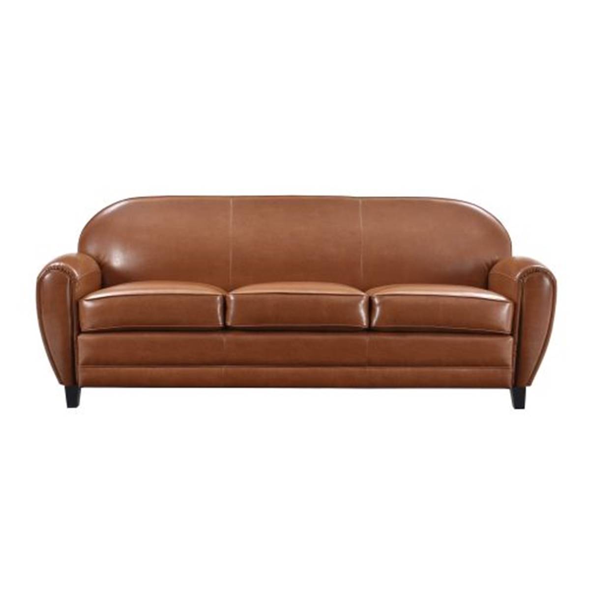 Westfild canapé 3 places en cuir marron