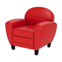 Westfild fauteuil rouge en croute de cuir enduite