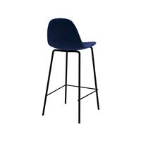 Vladi chaise de bar velours bleu foncé H65