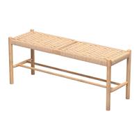 Rope banc tress en fibre de bois et pied en chne massif 2 personnes