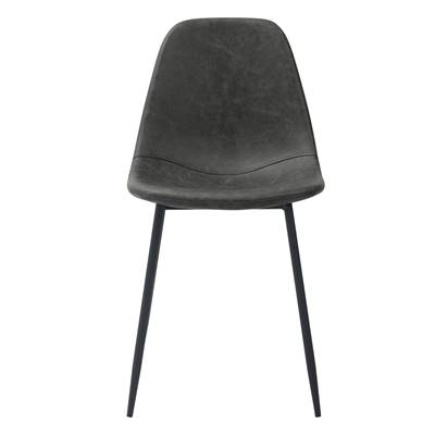 Vladi chaise en cuir synthétique noir