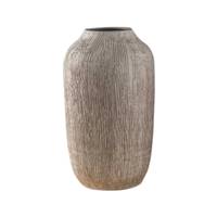 Brenda vase en terre cuite texturé fait-main au portugal H53cm