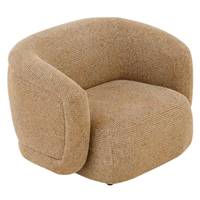 Vico fauteuil en tissu tweed jaune miami