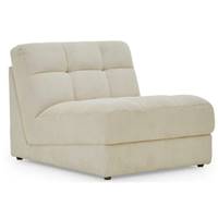 Martina module fauteuil pour canapé en tissu côtelé beige
