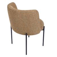 Gilo chaise en tissu tweed jaune sable