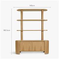 Epic étagère bibliothèque en bois de frêne blond