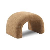 Ricoti pouf en tweed marron forme arche