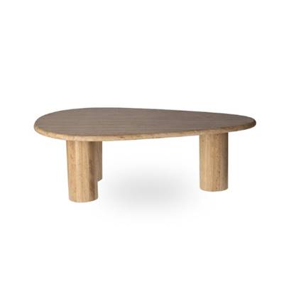 Biella table basse organique travertin