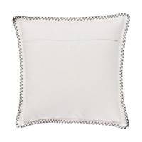 Chik coussin carré 40x40 coton blanc 1 palmier arc-en-ciel