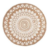 Tapis rond Ethnik en jute 120