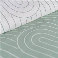 Sunshine parure de lit 240x260 coton imprimé traits vert 12.58