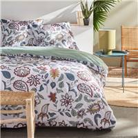 SSunshine parure de lit 220x240 multicolore coton imprimé dessin fleur 17.7