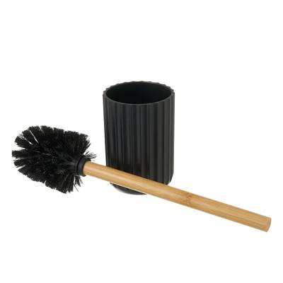 Pritta brosse à toilette ronde en bambou noir