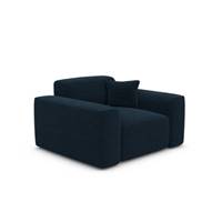 Novage fauteuil 1 place en velours côtelé bleu foncé