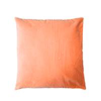 Gypset coussin 50x50 en coton bi-phase saumon vif/lin clair