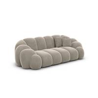 Dolban canapé 2 places en velours beige foncé