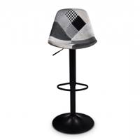 Capse tabouret de bar patchwork pivotant et réglable