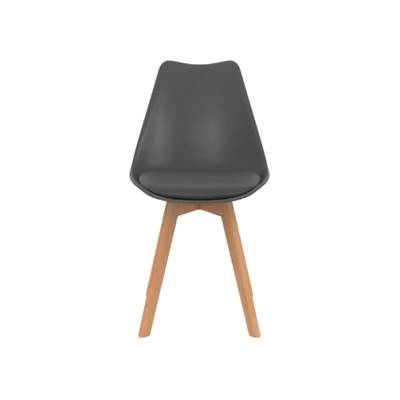 Anabelle chaise scandinave gris foncé et bois clair