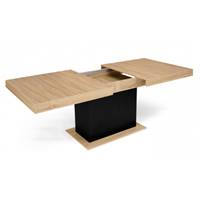 Felix table à manger extensible 160-200 bois et pied central noir