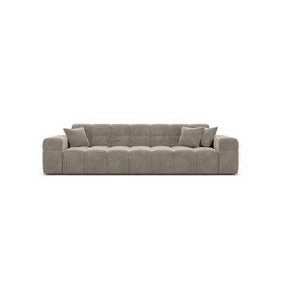 Lodce canapé 3 places en velours beige foncé