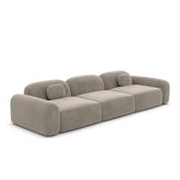Buccana canapé 4 places en velours beige foncé