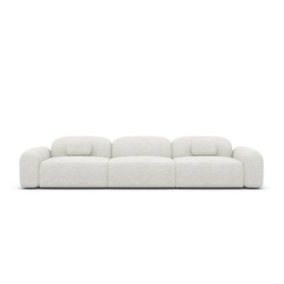 Buccana canapé 4 places en tissu bouclé blanc