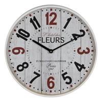 Renée horloge bois blanc et rouge