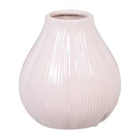 Alice vase rose en céramique strié H15cm S