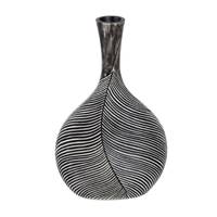 Axelle vase noir et blanc polyuresin M