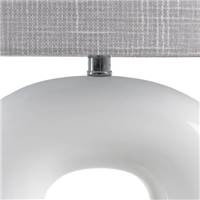 Monarch lampe de table en céramique blanc gris 1 arche