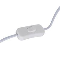 Lampe de table blanche en métal champignon H31,5
