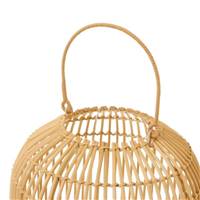 Buri grande lampe métal et osier H35