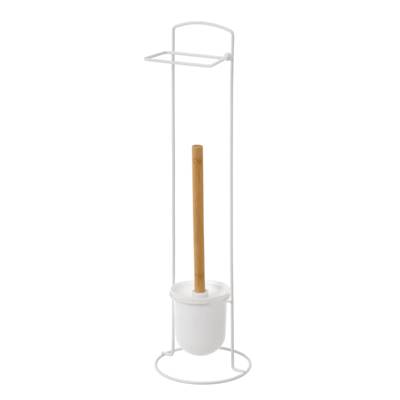 Jaquera porte-rouleau et brosse métat et bambou blanc