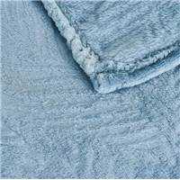 Zoa plaid en flanelle relief bleu 130x160