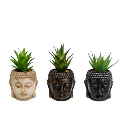 Wadi lot de 3 cactus artificiels