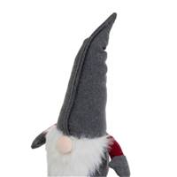 Elf butoir de porte lutin en tissu gris