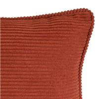 Merely coussin en velours côtelé marron terre 50x30