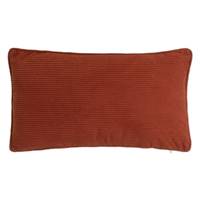 Merely coussin en velours côtelé marron terre 50x30