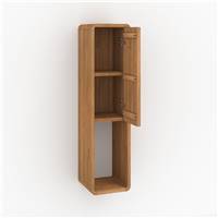 Ronica colonne de salle de bain en bois de teck fixation murale
