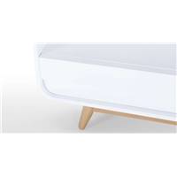Esme meuble TV compact frêne et blanc