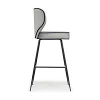 Valo tabouret de bar gris perle et pieds noir