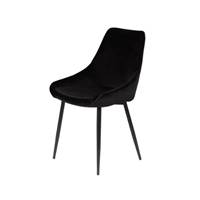 Bari chaise en velours noir