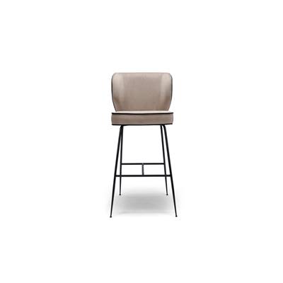 Valo tabouret de bar gris taupe et métal noir